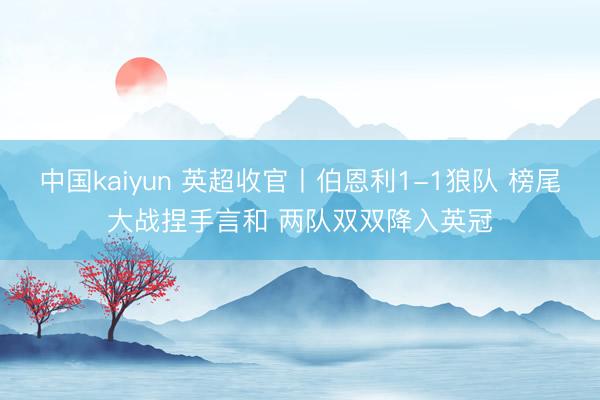 中国kaiyun 英超收官丨伯恩利1-1狼队 榜尾大战捏手言和 两队双双降入英冠