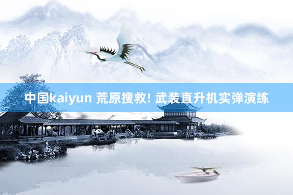 中国kaiyun 荒原搜救! 武装直升机实弹演练